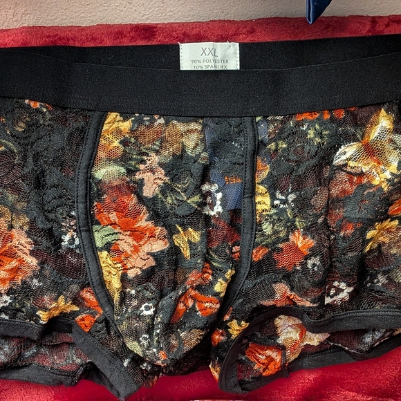 Floral Lace Men's Intimate Boxers - Picture 3 of 6